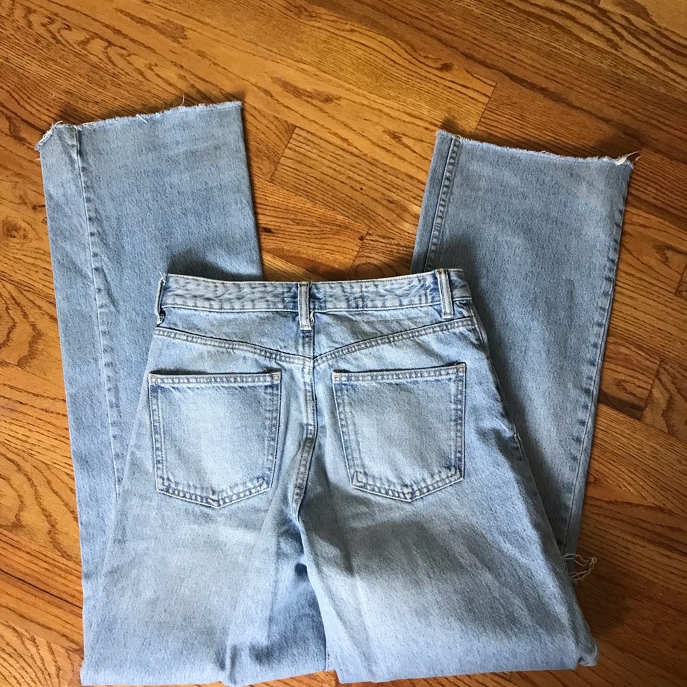 Zara Light Blue Distressed Women's Jeans - Picture 8 of 10